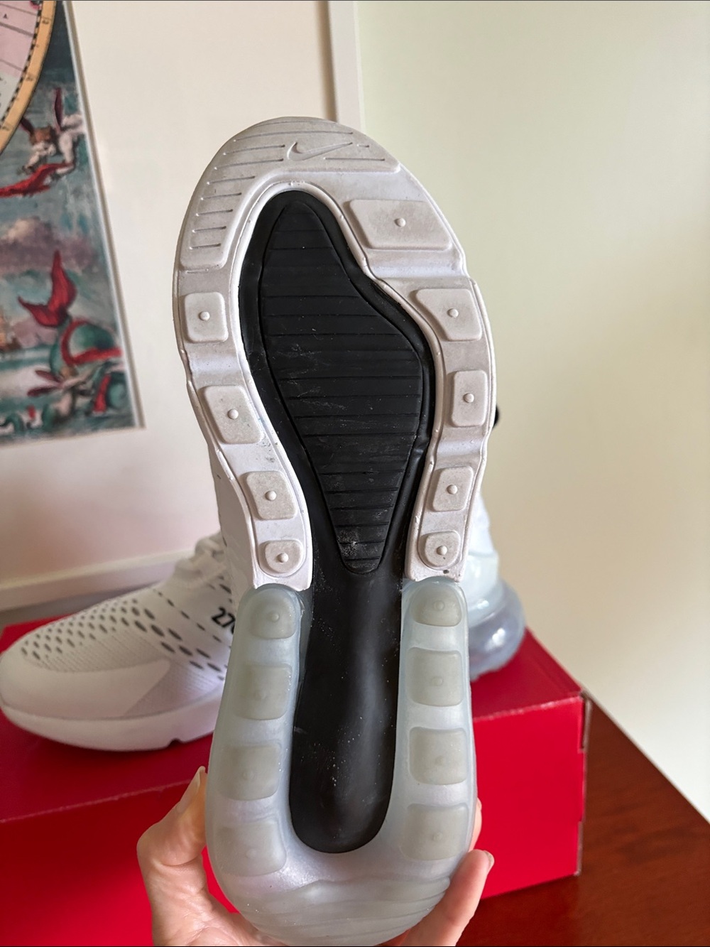 Nike White & Black Air Max 270 Athletic Sneakers - Picture 2 of 4